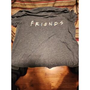 Womens Friends TV Show Logo Shirt Size Large Grey